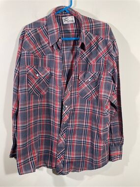 Vintage Sutton Place plaid shirt XL